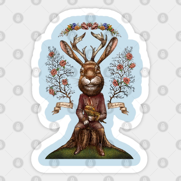 Jedidiah Jackalope Sticker by ChetArt